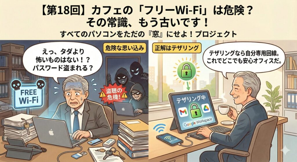 【第18回】カフェのフリーWi-Fiは危険？ 「Google Workspace」なら関係ない理由