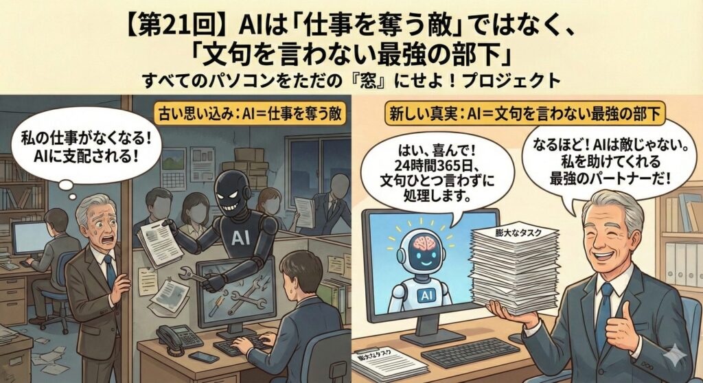 【第21回】AIは「仕事を奪う敵」ではなく、「文句を言わない最強の部下」