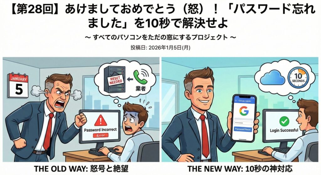 【第28回】仕事始め。パスワードを忘れた社員への対処法