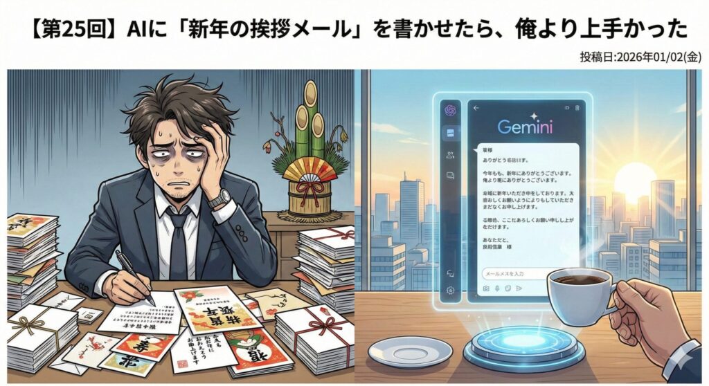 【第25回】AIに「新年の挨拶メール」を書かせたら、俺より上手かった