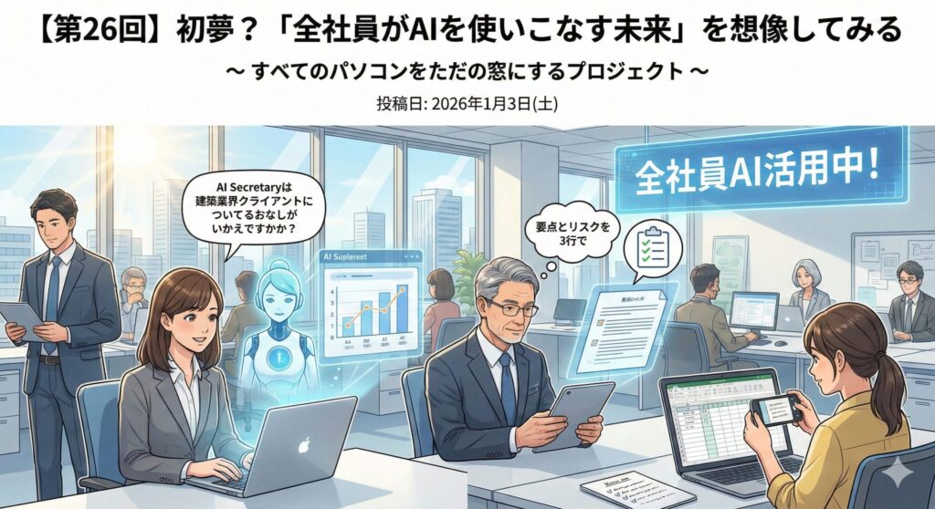 【第26回】初夢？「全社員がAIを使いこなす未来」を想像してみる